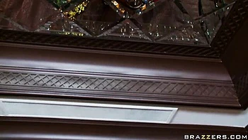 Silicone-tit redhead Deauxma rammed in the missionary pose