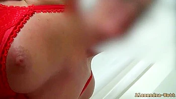 His Cock Squirted Endlessly During The Strap On Fuck And Squirted Into His Own Mouth