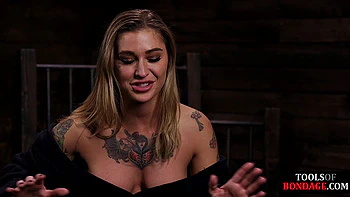 Big ass tattooed babe pussytoyed hard