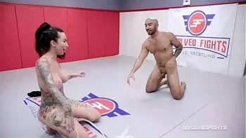 Busty Lily Lane Naked Wrestling Oliver Davis Sucking Cock Then Being Fucked