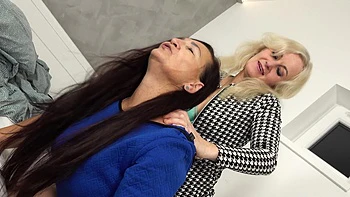 Foot fetish threesome with Hedvika and Ellie G