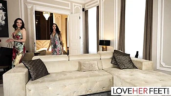 Tender Catherine Knight and Coco Bae at foot sex xxx