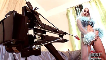 She takes on the fucking machine