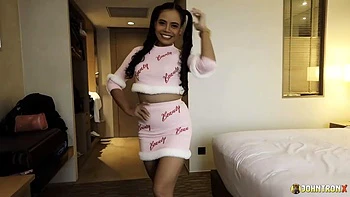 JohnTronX - Sexy Asian babe with pigtails rides my cock like a machine in POV style: Porn