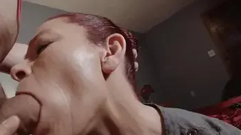 Face fuck my step bro's dirty whore of a step mother.  He owes me money, and I do it to her because I can