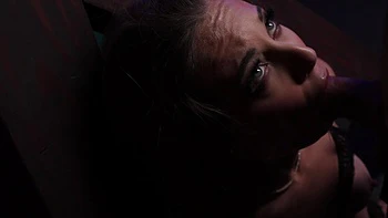 A girl in fishnet underwear pleases her boyfriend with a sexy dance