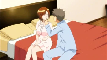 Hot threesome with brunette milf: Blowjob, Big Tits  Big Ass Porn