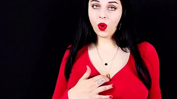 Busty curly brunette with big boobs fucks on couch