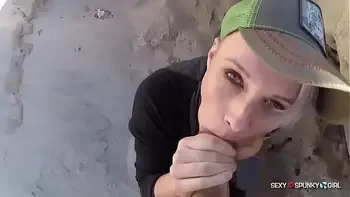 A Sneaky Outdoor Blowjob