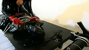 Domination slave in bondage