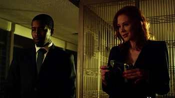 Isiah Maxwell and Lasirena69 share Maitland Ward's big tits in an intense scene.