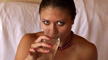 Blonde rubs her tight pussy