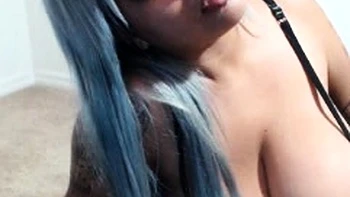 Cute blonde with big boobs solo