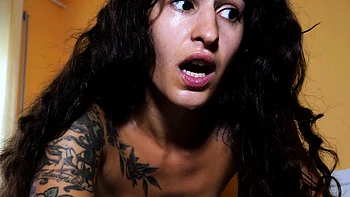 Cute curly brunette solo webcam masturbation