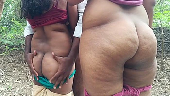 Hot Threesome Hard Fucking In Outdoor