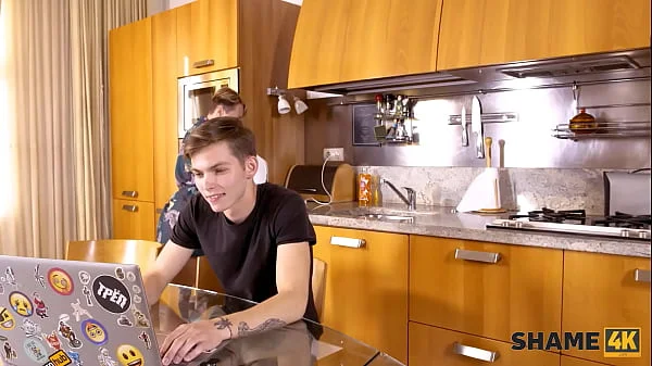 SHAME4K. Boy is used to jerking off to sexy MILF but its time to act