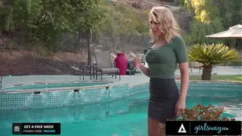 GIRLSWAY - Unfaithful Wife Wants To Fuck Her Hot Pool Cleaner Bailey Brooke So Bad
