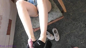 Black Ebony Sockjob Blowjob Fetish