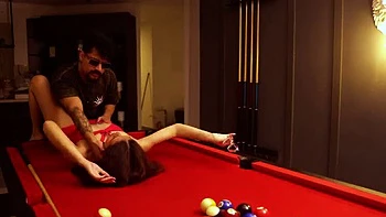 Colombian Teen Slut Fucks Me While Playing Pool - Big Ass Doggy Style in 4K
