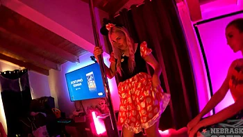 Two hot lesbians Rosalinda and Eyla Moore play with pussy