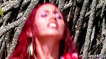 Redhead Curly Hair Latina Teen 18+ Marcia Rough Has Outdoor Sex At The Beach