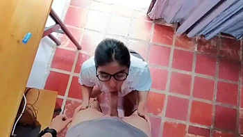 Amateur Colombian Teen ANAL SEX AFTER SCHOOL - Rough Doggy Style & Close-Up Creampie