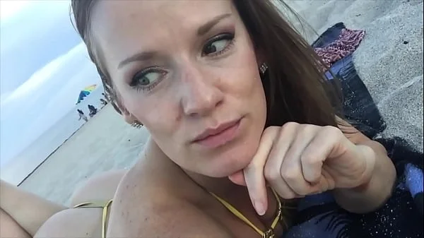 Jillian Goes To The Beach (In A Tiny Gold Bikini)