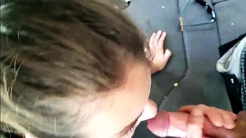 Facial-Loving Girl Sucks Cock and Takes Cum in Mouth in Van