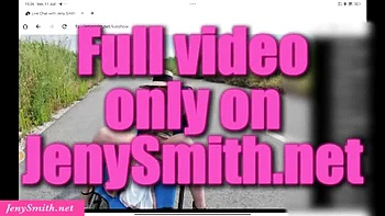 Hot MILF Jeny Smith Flashes Pussy & Tits Live on Public Road - Outdoor Masturbation Show
