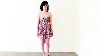 Busty brunette solo masturbation