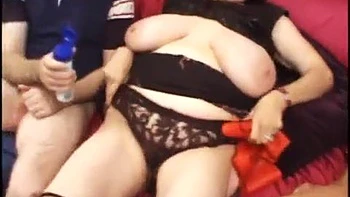 Big Boobed Granny Threesome: Blowjob, Big Tits  Handjob Porn
