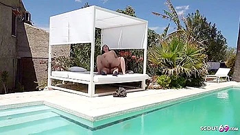 Redhead 18yo Girl Cheating Bf With Fornicate On Pool At Holiday Pickup