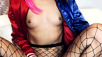 Small titted Briana toying herself poolside