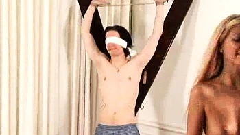 Amateur Blonde Chick Strips To Thong