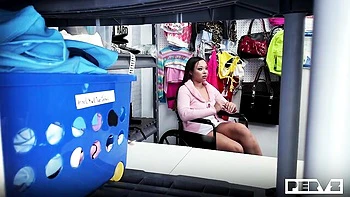 Office interracial doggy style fuck with a curvy brunette Adriana Maya