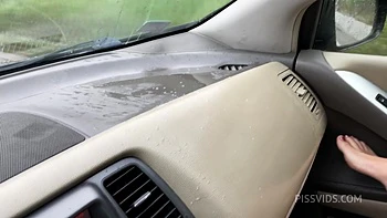 Crystal First Pee And Squirt In My Car