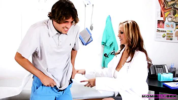 Doctor's Orders: Brunette MILF Julia Ann and Petite Stepsister Sandra Luberc Give Tyler Nixon a Hard Threesome Exam - Blowjob, Cowgirl, Doggy Style