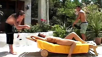 Mandy May shags 2 studs: Blowjob, Doggy  Cowgirl Porn