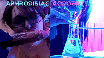 Sexy Scientist Aphrodisiac Accident - Horny Nerd Girl Sloppy Blowjob & Fucking