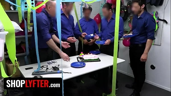 Shoplyfter - Blonde Teen Caught Stealing For The Third Time And Gets Gangbang By The Security Team
