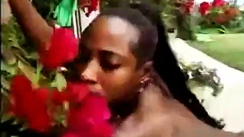 Ebony by the pool: Blowjob, Doggy  Cowgirl Porn