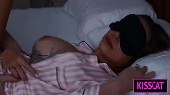 Oops... Stepson Cums Inside In Blindfolded Stepmom While Husband Showering At Next Door!