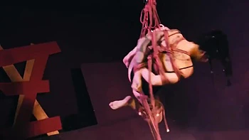 Lily Lu Bound and Suspended in Shibari BDSM