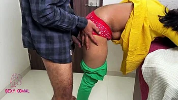 Sexy Komal the Maid Begs for Big Cock Doggystyle - Desi Aunty Tight Pussy Hardcore Rough Sex