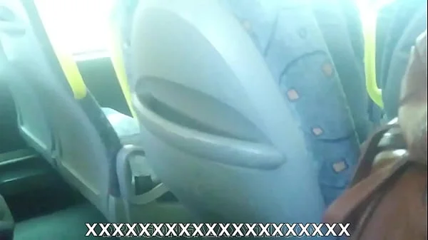 Public sex, blowjob on the bus, almost caught