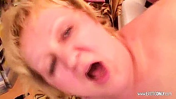 Grandmas Bulky Snatch Rides On His Thick Stem