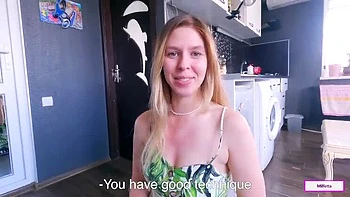 Step Aunt Gives Blowjob and Rough Doggy Style Lessons POV