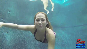 Underwater Fuck with Petite Blonde Tits