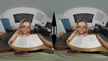 Blonde Teen Gives Hardcore Cock School Blowjobs