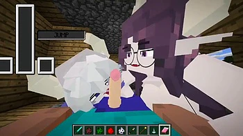 Хентай с жирной пиздой и большим хуем, кончает внутрь